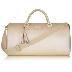 Micheal Kors Gold Metallic Duffle Bag